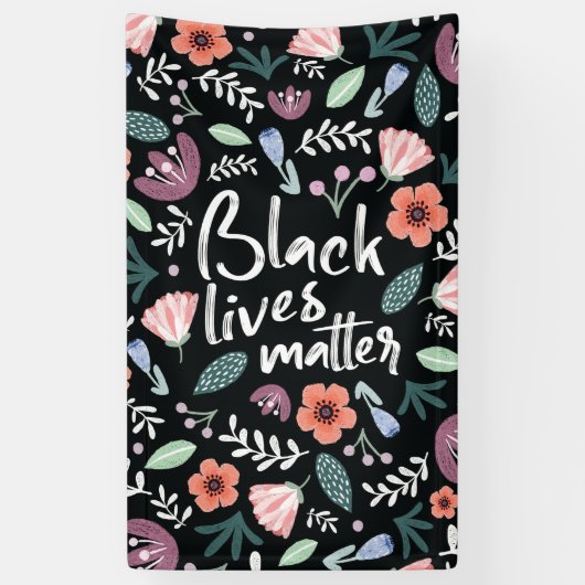 Bannière florale Black Lives Matt (Vertical)