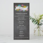 Bannière florale de tableau noir Menu (Debout devant)