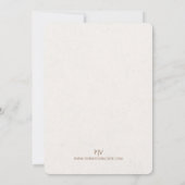 Bannière florale délicate Faire-part de mariage (Dos)