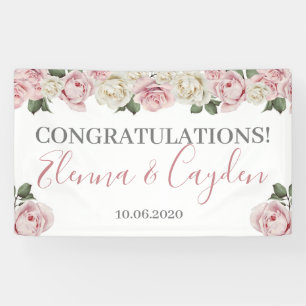 Bannière florale mariage - Wedding shower