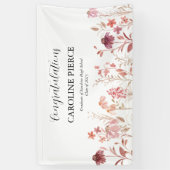 Bannière florale rose Aquarelle (Vertical)