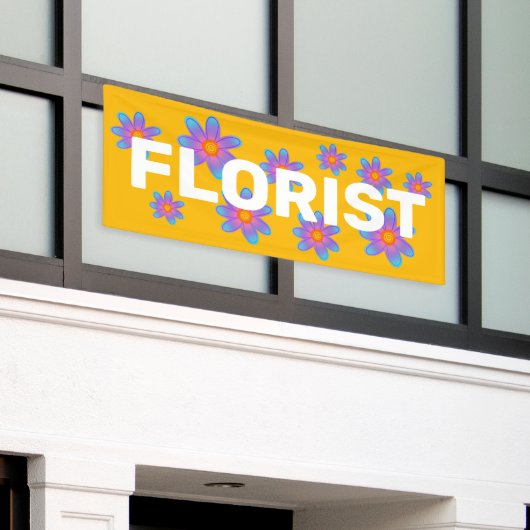 Bannière FLORISTIQUE Fleurs colorées (Bâtiment extérieur)