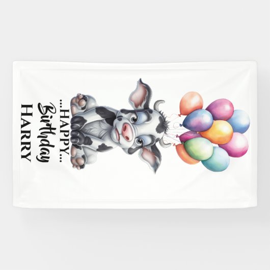 Bannière Funny Blue Cow (Horizontal)