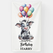 Bannière Funny Blue Cow (Vertical)