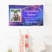 Bannière Galaxy Purple Photo Graduation (En situation)