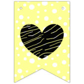 Bannière Garland Coeur Bébé Jaune et Noir (Deuxième drapeau)