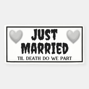 Bannière Goth Just Married