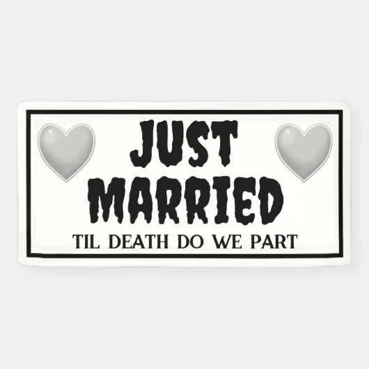 Bannière Goth Just Married (Horizontal)