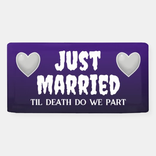 Bannière Goth Just Married (Horizontal)