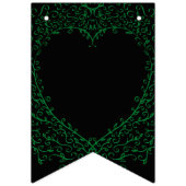 Bannière Gothique Coeur-Bouton Vert & Noir 1 (Deuxième drapeau)