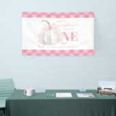 Bannière grande anniversaire citrouille prépa rose (Salon professionnel)
