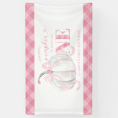 Bannière grande anniversaire citrouille prépa rose (Vertical)