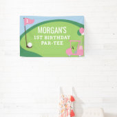 Bannière grande fille golf anniversaire Par-Tee (Insitu)