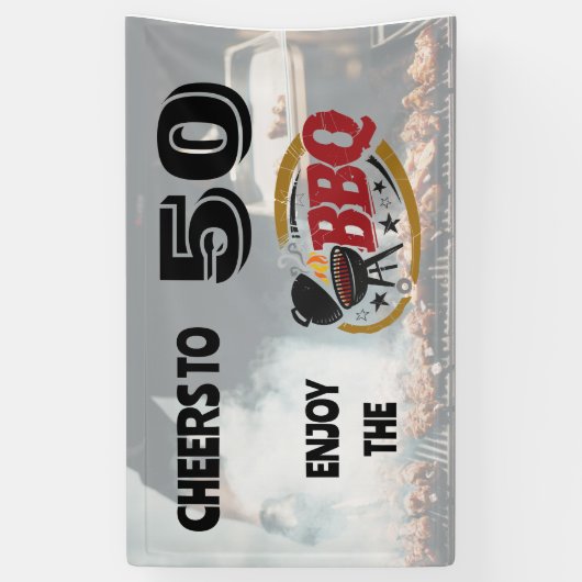 Bannière grill barbecue Jardin rustique (Vertical)