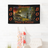 Bannière Halloween 3' x 5' (En situation)