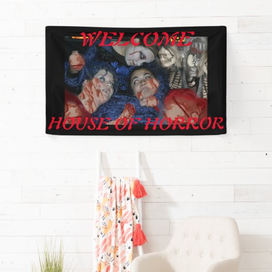 Bannière Halloween 3' x 5' (En situation)