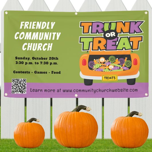 Bannière Halloween Trunk or Treat