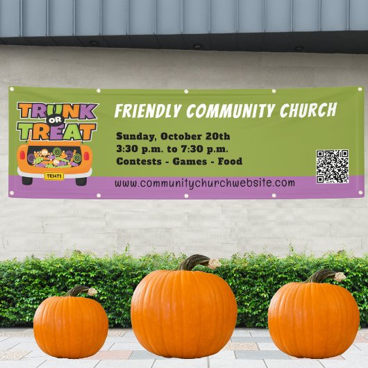 Bannière Halloween Trunk or Treat