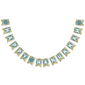 Bannière Hanoukka Swallowtail Dreidel Swirls (Tout)