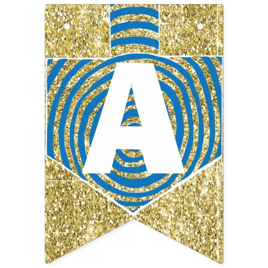 Bannière Hanoukka Swallowtail Dreidel Swirls (Troisième drapeau)