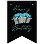 Bannière Happy Birthday Baby Blue Bunting (Troisième drapeau)
