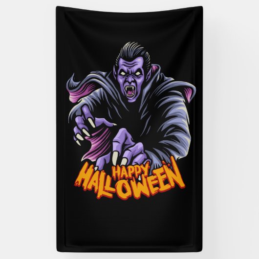Bannière HAPPY Halloween Vampire (Vertical)