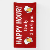 Bannière Happy Hour Personnalisée (Verticale)