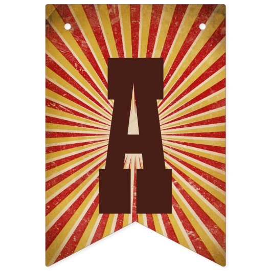 Bannière haut pour Cirque Thème Anniversaire (Deuxième drapeau)