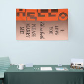 Bannière HELLO moderne + votre backgr. & idées (Salon professionnel)