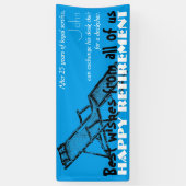 Bannière heureuse de partie de retraite de chaise (Vertical)