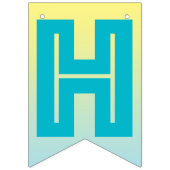 BANNIÈRE HEUREUSE de RETRAITE, bleu et jaune (Premier drapeau)