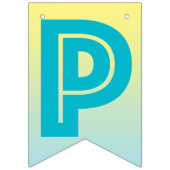 BANNIÈRE HEUREUSE de RETRAITE, bleu et jaune (Troisième drapeau)