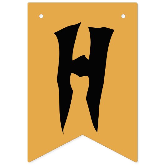 Bannière heureuse noire et orange d'étamine de (Deuxième drapeau)