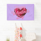 Bannière Heureuse Sainte-Valentin Lavender (En situation)