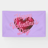 Bannière Heureuse Sainte-Valentin Lavender (Horizontal)