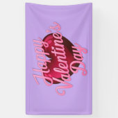 Bannière Heureuse Sainte-Valentin Lavender (Vertical)