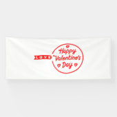 Bannière Heureuse Sainte-Valentin Love 4x10 Vinyl (Horizontal)