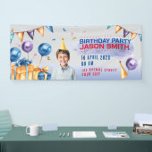 Bannière horizontale de fête d'anniversaire (Salon professionnel)