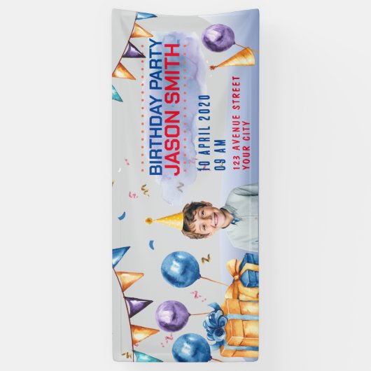 Bannière horizontale de fête d'anniversaire (Vertical)