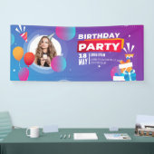 Bannière Horizontale de Fête d'Anniversaire Modern (Salon professionnel)