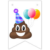 Bannière idiote d'anniversaire d'Emoji de dunette (Premier drapeau)