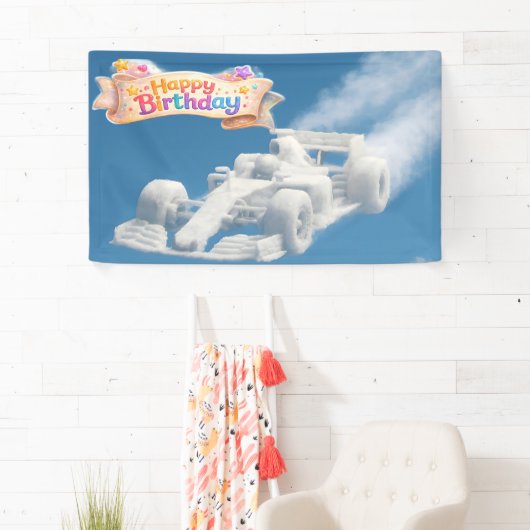 Bannière intérieure grande nuage de voiture de cou (En situation)