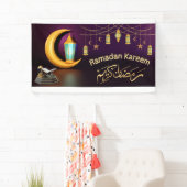 Bannière islamique Ramadan Kareem en vinyle (En situation)
