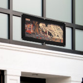 Bannière JAPONAISE de BOIS DE GRAVEUR (Bâtiment extérieur)