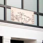 Bannière JAPONAISE DE CHEVAUX À FEU (Bâtiment extérieur)