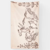 Bannière JAPONAISE DE CHEVAUX À FEU (Vertical)