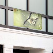 Bannière JAPONAISE de HIBOU d'IMPRESSION de BOIS (Bâtiment extérieur)