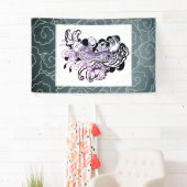 Bannière JAPONAISE de POISSONS (En situation)