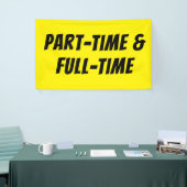 Bannière Jaune clair à temps partiel à temps plein (Salon professionnel)