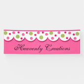 Bannière jolie rose et verte à paille (Horizontal)